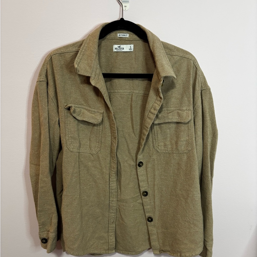 Men's Beige Button-Up Jacket